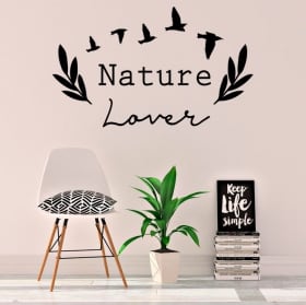 Vinyle et autocollants phrase anglaise amoureux de la nature