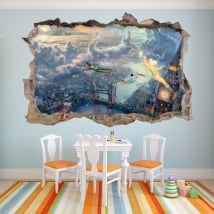 Vinyle et autocollants disney hole 3d peter pan