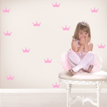 Vinyles et autocollants pour enfants kit couronne princesse