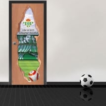 Autocollants de porte 3d stade de football benito villamarín real betis balompié