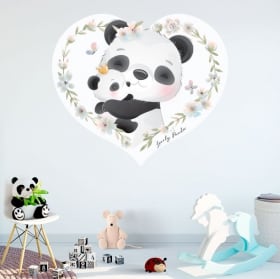 Vinyles d&eacute;coratifs et autocollants pour enfants ours panda
