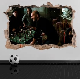 Autocollants en vinyle 3d football maradona avec pelé et zidane