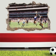 Stickers et vinyles de football 3d maradona la main de dieu