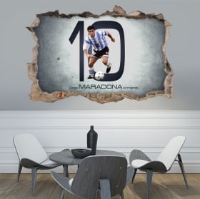Vinyle adhésif 3d football maradona