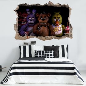 Vinyles et autocollants 3d jeu vidéo five nights at freddy's