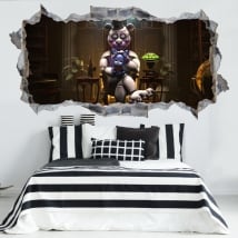 Autocollants en vinyle 3d jeu vidéo five nights at freddy’s