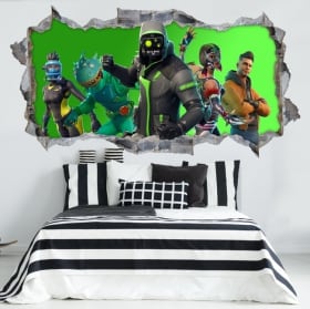 Trou de mur 3d jeu vid&eacute;o fortnite