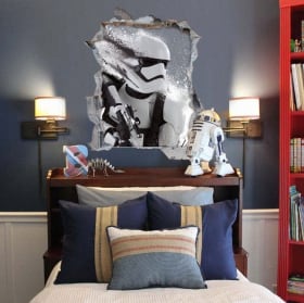 Autocollants en vinyle 3d stormtrooper star wars