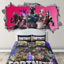Stickers muraux jeu vidéo fortnite 3d