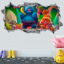 Vinyles et autocollants trolls 3d