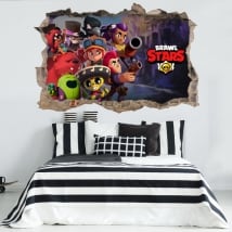 Autocollants en vinyle trou 3d brawl stars