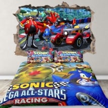 Vinyles et autocollants 3d team sonic racing