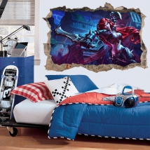 Vinyles décoratifs 3d jeu vidéo league of legends