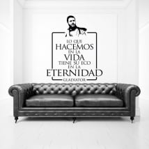 Vinyles décoratifs et autocollants phrase gladiator