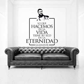 Vinyles d&eacute;coratifs et autocollants phrase gladiator