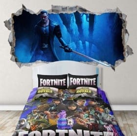 Vinyles mur jeu vid&eacute;o fortnite 3d