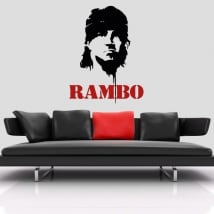 Vinyle et autocollants sylvester stallone rambo