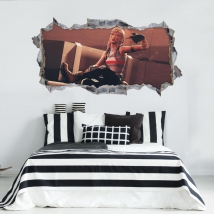 Autocollant mural 3d fortine en vinyle