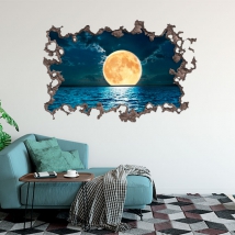 3d lune et mer stickers