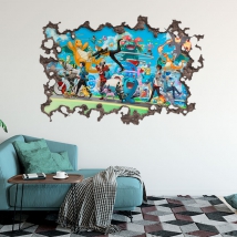 Autocollant en vinyle pokemon 3d