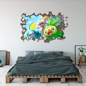 Autocollant pok&eacute;mon 3d