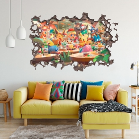 Autocollant pok&eacute;mon 3d