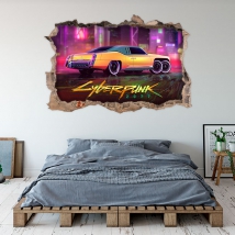 Vinyles 3d de voiture cyberpunk