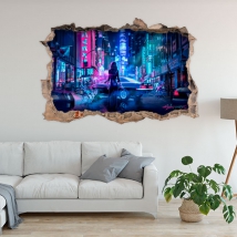 Vinyles 3d de voiture cyberpunk