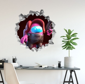 Jeu vid&eacute;o vinyle adh&eacute;sif parmi nous 3d 