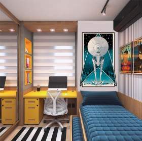 Stickers bateau star trek