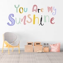 Vinyles phrase anglaise you are my sunshine
