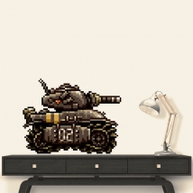 Autocollant de réservoir de métal slug