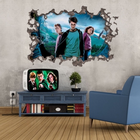 Sticker mural film harry potter modèle 3d