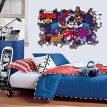 Autocollant décoratif trou brawl stars 3d