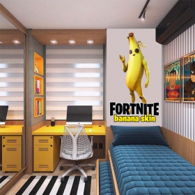 Vinyles adh&eacute;sifs jeu vid&eacute;o fortnite banane