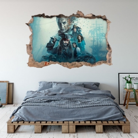 Vinyles d&eacute;coratifs 3d pirates des cara&iuml;bes