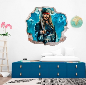 Vinyles et autocollants 3d pirates des cara&iuml;bes