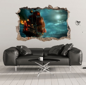 Vinyles décoratifs et autocollants 3d pirates des caraïbes