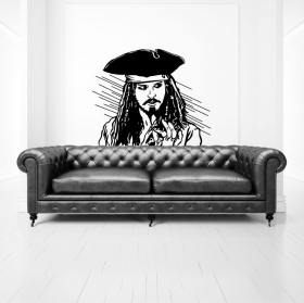 Vinyle et autocollants jack sparrow pirates des cara&iuml;bes
