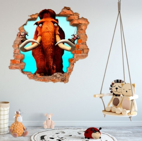 Vinyles et autocollants 3d l'&acirc;ge de glace le grand cataclysme