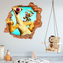 Vinyles décoratifs et autocollants âge de glace 3d
