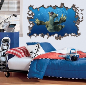 Vinyle d&eacute;coratif 3d &egrave;re glaciaire le grand cataclysme