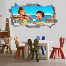 Autocollants 3d luca disney pixar