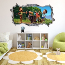 Vinyles trou mur 3d luca disney pixar