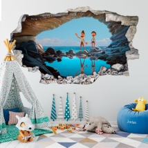 Vinyles décoratifs trou 3d luca disney pixar