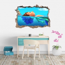 Autocollants en vinyle trou 3d luca disney pixar