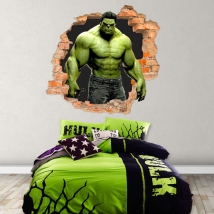 Vinyles 3d mur de trou hulk