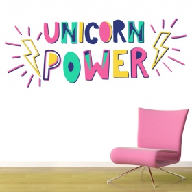 Vinyles d&eacute;coratifs unicorn power