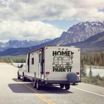 Autocollants de phrases en anglais pour caravanes