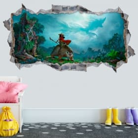 Vinyles et autocollants trou 3d raya et le dernier dragon